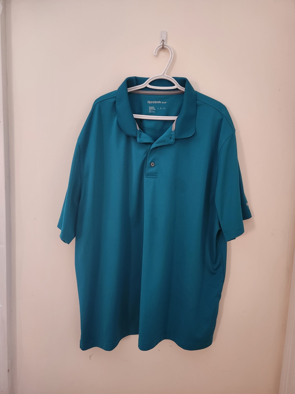 Reebok Golf Men’s 3XL Teal Performance Polo Short Sleeve Athletic Shirt